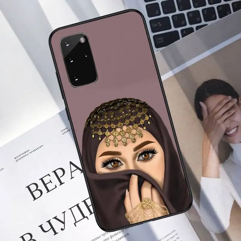 

Muslim Islamic Gril Eyes Arabic Hijab Girl Phone Case For Samsung A40 A31 A50 A51 A71 A20E A20S S8 S9 S10 S20 Plus note 20 ultra
