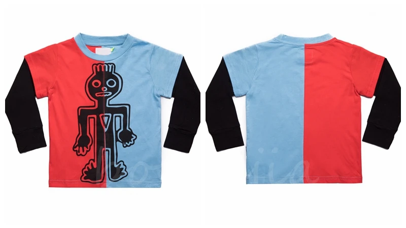 New Autumn Kids T Shirts Toddler Boys Long Sleeve Tops Embroidered Skull T-shirts Baby Girl Clothes Tribal Dancers t-shirt