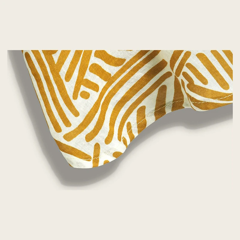 

Women's Summer New Product Plus Size Knitted Stitching Casual Holiday Style Fat Doll Top V-Neck Short-Sleeved Printed Pattern