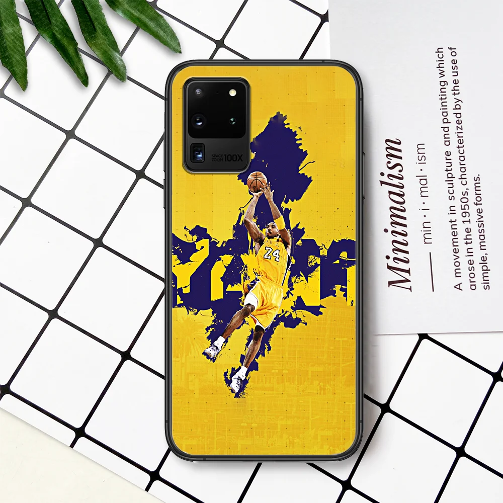 

Kobe Basketball Black Mamba 24 Phone Case For Samsung Galaxy Note S 8 9 10 20 Plus E Lite Uitra black Cover Pretty Waterproof 3D