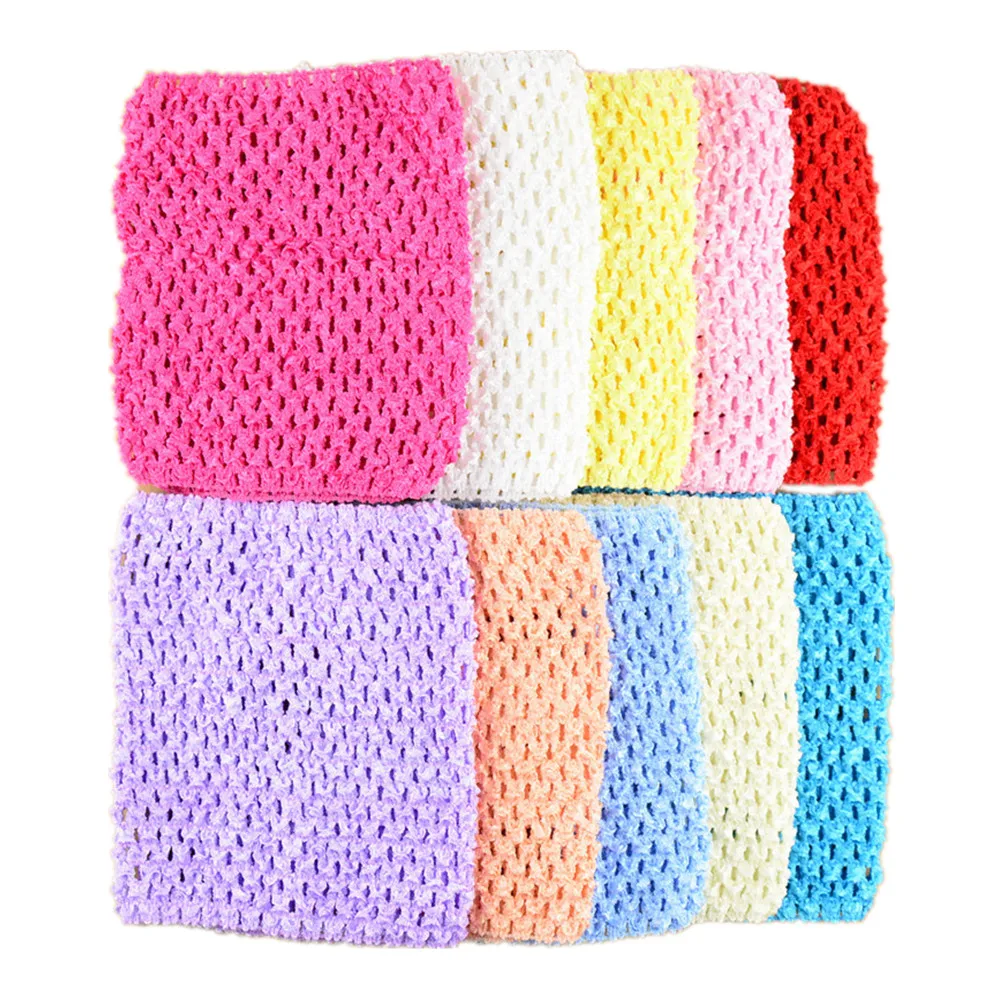 Оптовая продажа 100 шт./лот 37 цветов 6 дюймов эластичные вязаные крючком топы