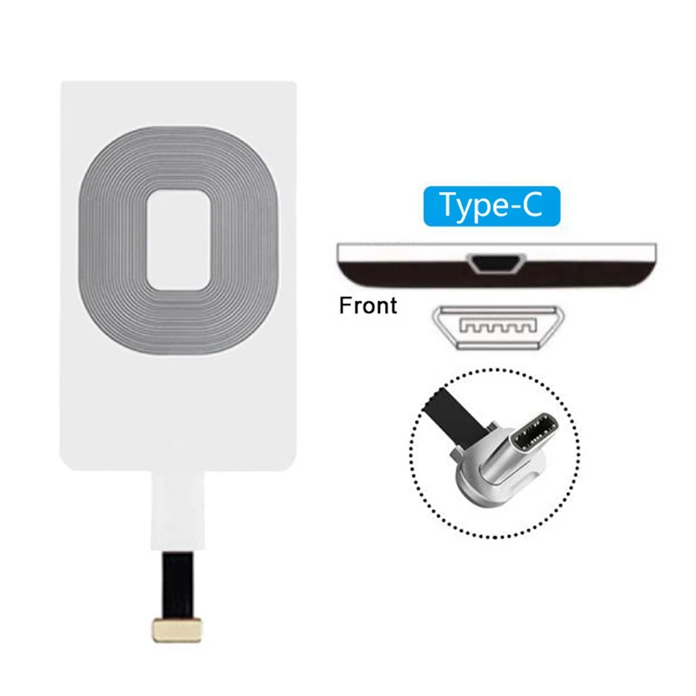 floveme qi wireless charger receiver micro usb type c for iphone 5w wireless charger receiver adapter for samsung a50 a70 a40 free global shipping