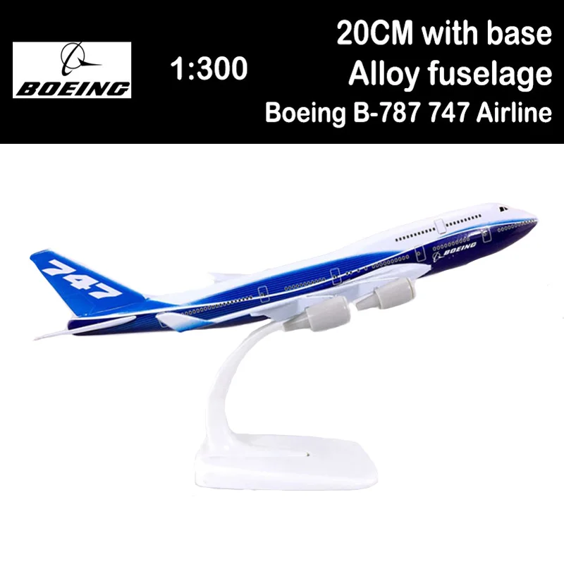 

20CM 1:300 Boeing747 Airlines Model Alloy Airliner Display Toy Airplane B-787 Aircraft Collection Kids Children Plane Toy Adult