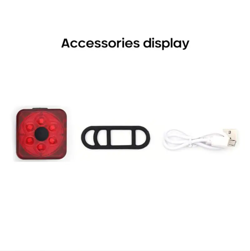 

Bicycle Rear Light USB Rechargeable Riding Leadbike Light Highlight Waterproof Night Cycling Safty Warning Lamp Accessories QM