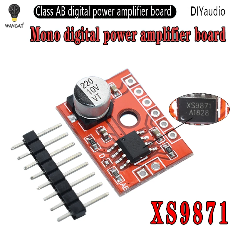 Плата цифрового усилителя WAVGAT 1*5 Вт класс D от 2 5 в до В|Интегральные схемы| |