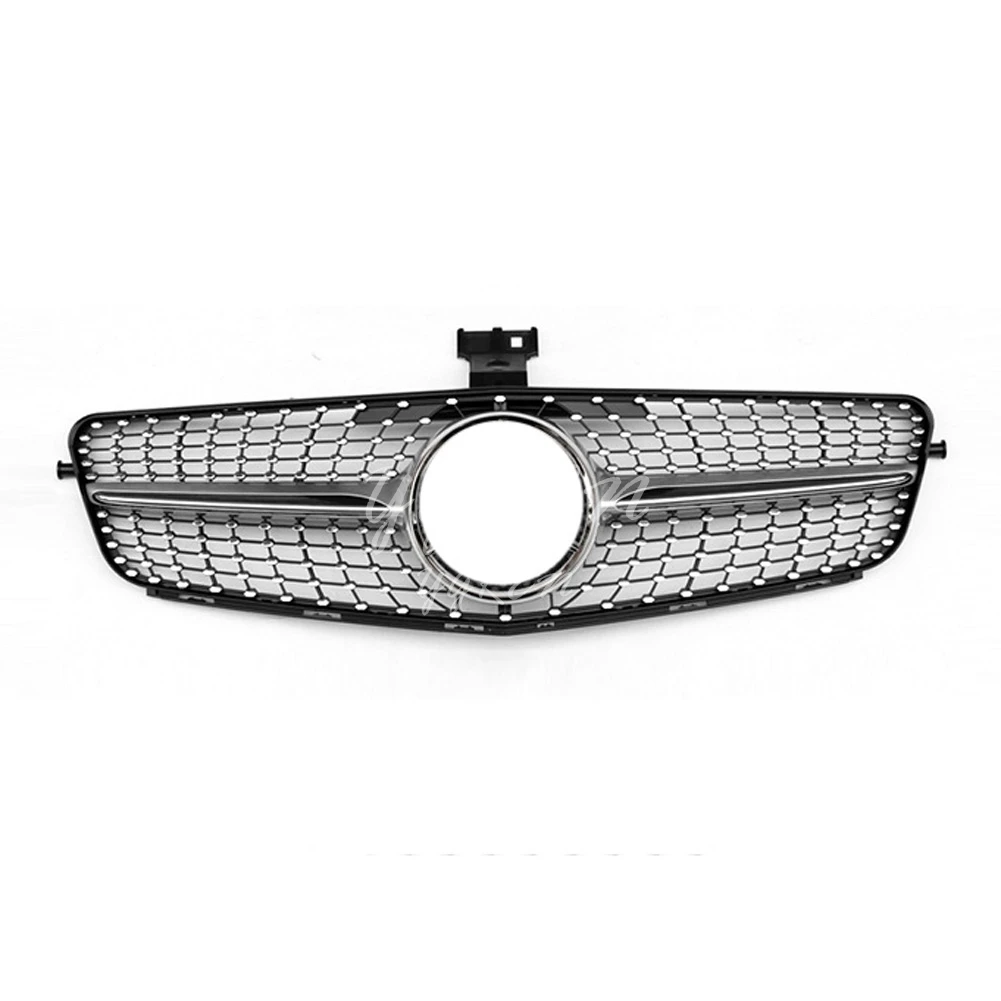 Решетка передняя черная/Серебристая для Mercedes Benz W204 2008 2009 2010 2011 2012 2013 2014 C|Гоночные