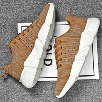 mesh mens casual shoes summer breathable sneakers outdoor walking comfortable thick soles with solid bottom cushion