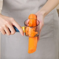 stainless steel blade multifunctional peeler non slip handle fruit and vegetable grater with storage box kitchen accessories