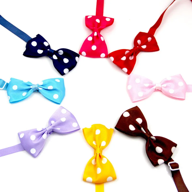 

1PCS Dot Cute Pet Dog Cat Bowties Collar Pet Bows Puppy Cat Ties Bow Tie Neckties Samll -dog Pet Cat Grooming Supplies