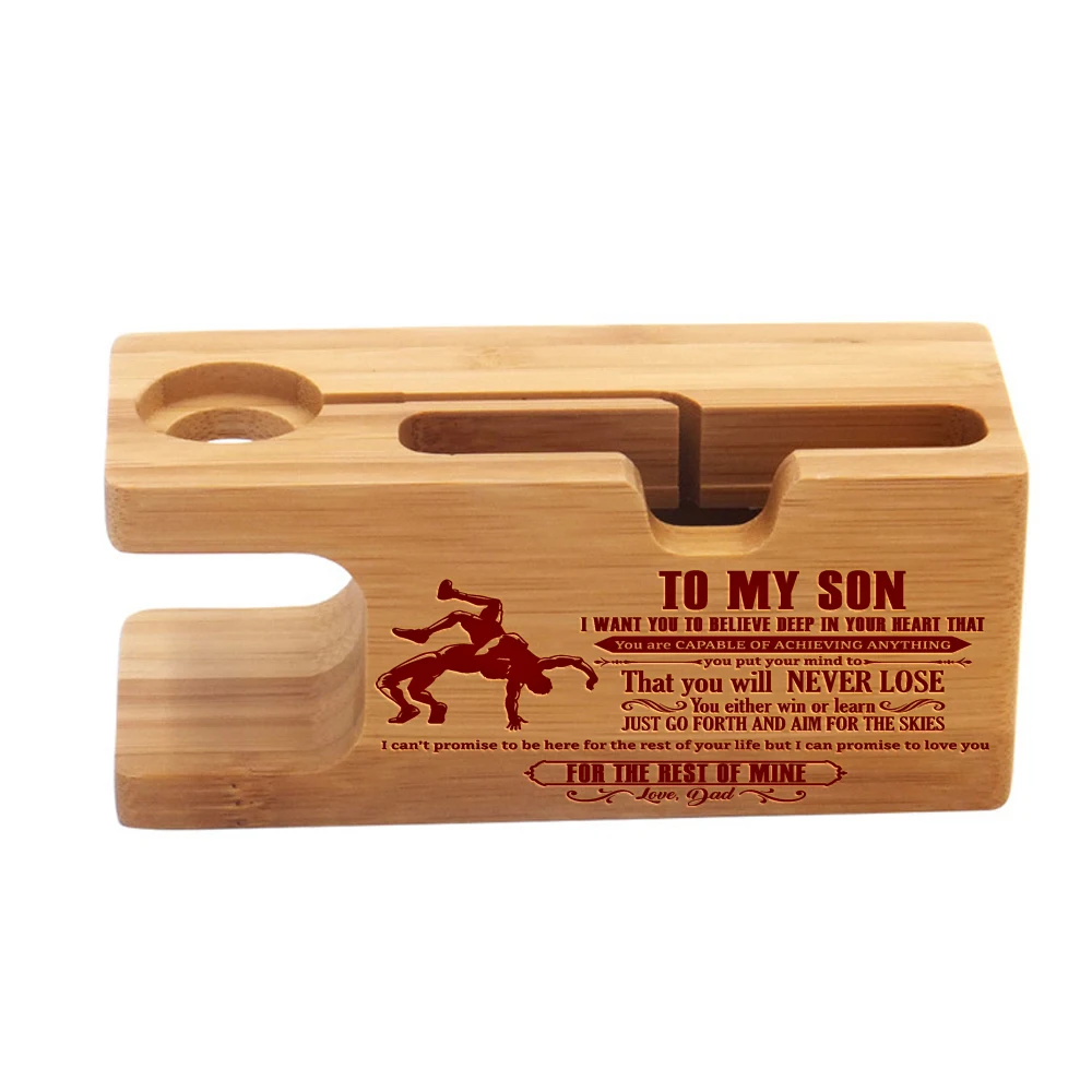 Индивидуальные часы Бамбуковая Деревянная Подставка для зарядки док-станция