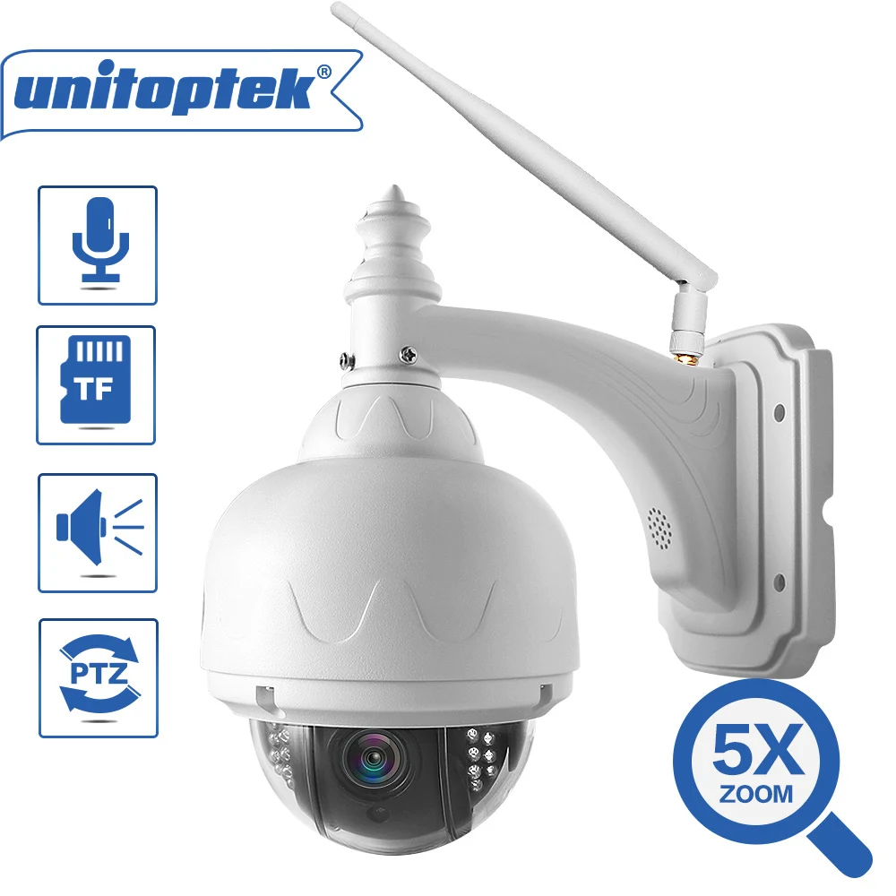 1080P 2MP PTZ Wi-Fi IP камера наружная аудио скорость купольная камера беспроводная 2,7-13,5 мм 5X зум объектив слот для sd-карты Wi-Fi CCTV Камера