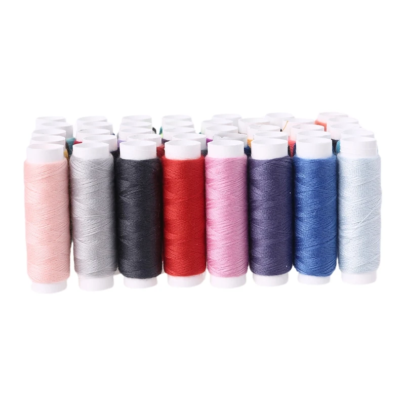 

39pcs Assorted Colors Polyester Bobbin Thread Yard Spools for Hand Sewing Machine Embroidery T21C