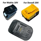 Адаптер для аккумулятора MT20DL для Makita 18 в, Bl1830, Bl1860, Bl1815, литий-ионный аккумулятор для Dewalt 18 в, 20 в, Dcb200, литий-ионный аккумулятор, настенный светильник