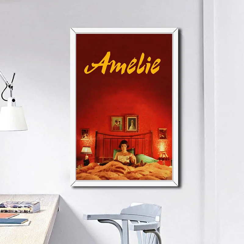 Amelie классический фильм художественная живопись Шелковый Холст плакат настенный