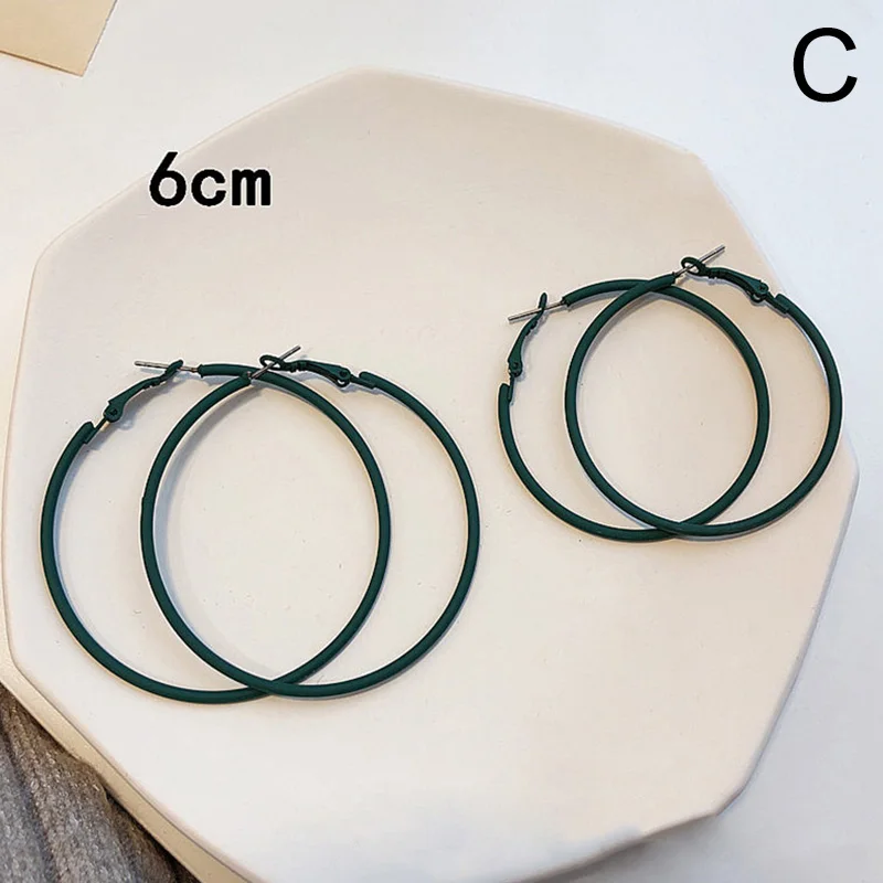 Большие серьги-кольца прозрачные полимерные яркие толстые акриловые круглые