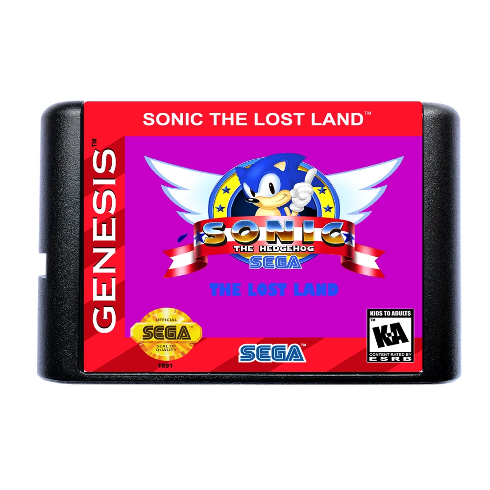 Игровая карта Sonic The Lost Land 16 Bit MD для Sega Mega Drive Genesis | Электроника