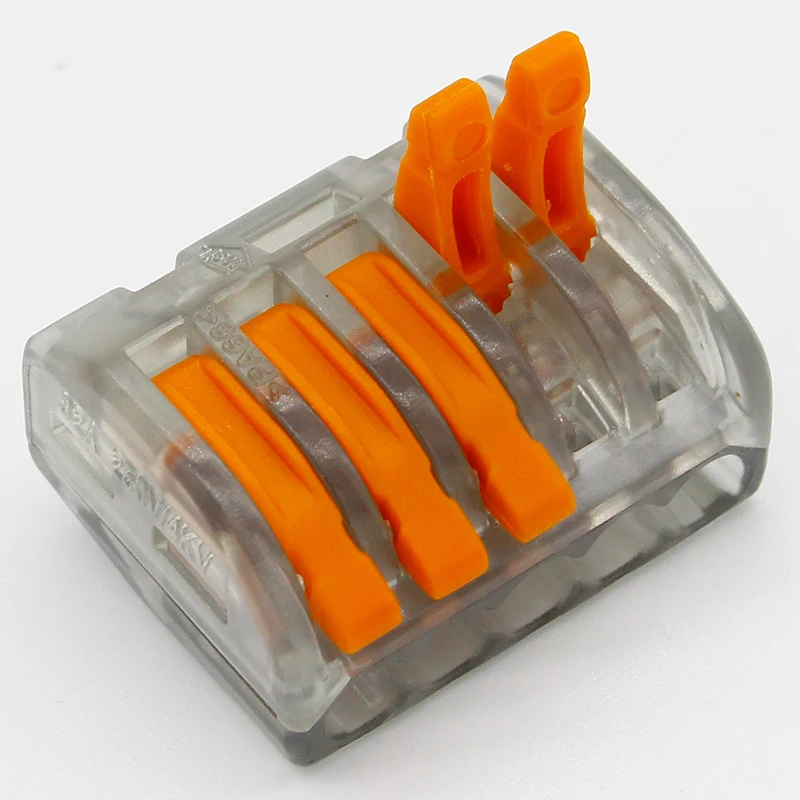 10 шт. Универсальный прозрачный разъем для быстрой проводки 5 контактов мини