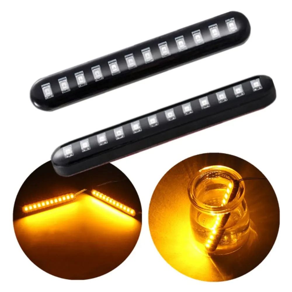 Универсальный мигающий светильник 2 шт. последовательный поток 12 светодиодных