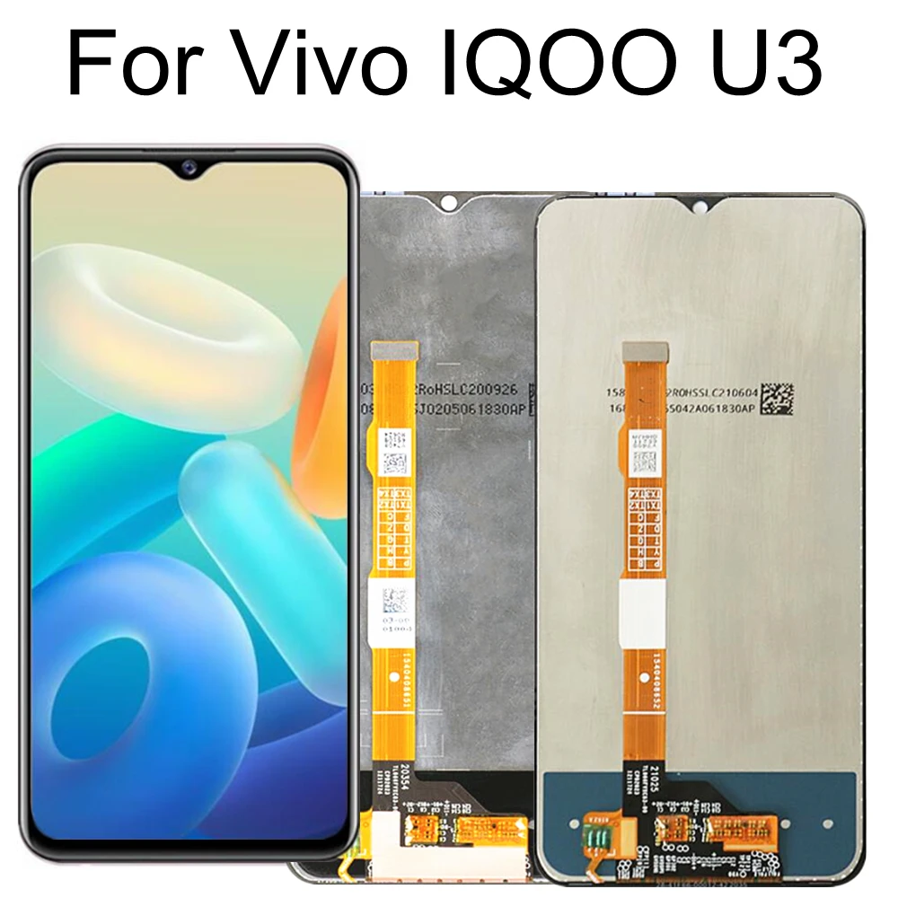 

6.58" LCD For Vivo IQOO U3 LCD Display Screen Touch Sensor Digitizer Assembly For vivo V2061A Display Replacement