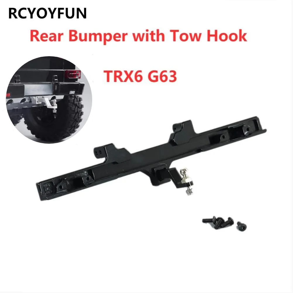 New for TRAXXAS TRX-6 TRX6 G63 6x6 88096-4 Metal Rear Bumper with Tow Hook Remote Control Car RC Upgrade Spare Parts