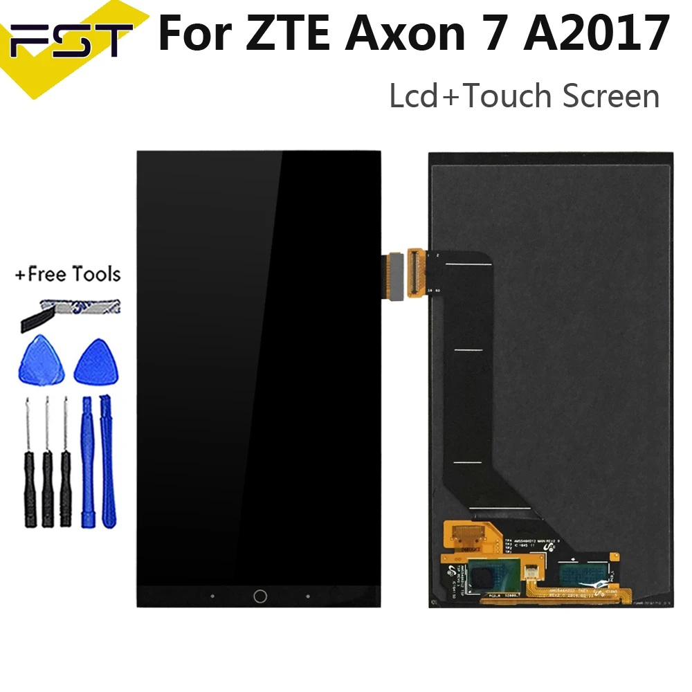 Сенсорный ЖК-дисплей для ZTE Axon 7 A2017 A2017U A2017G дигитайзер сенсорного экрана рамка