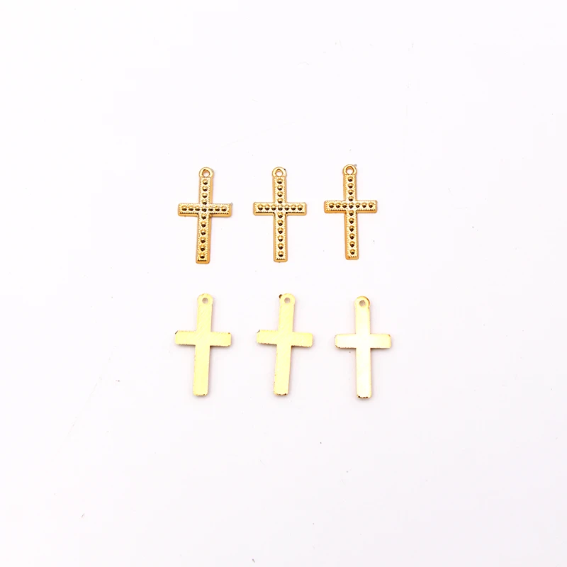 Style4-gold 24 шт. цвет серебристый, золотой крест двойной сердце двойной круг голубь Рыбы Сувениры специально для свадьбы, помолвки украшения своими руками - Цвет: Style4-gold