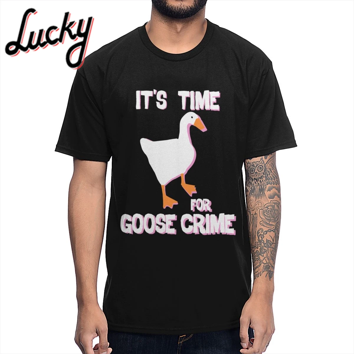 Футболка премиум класса Geek It's Time For Goose Crime для мужчин тонкая футболка из чистого
