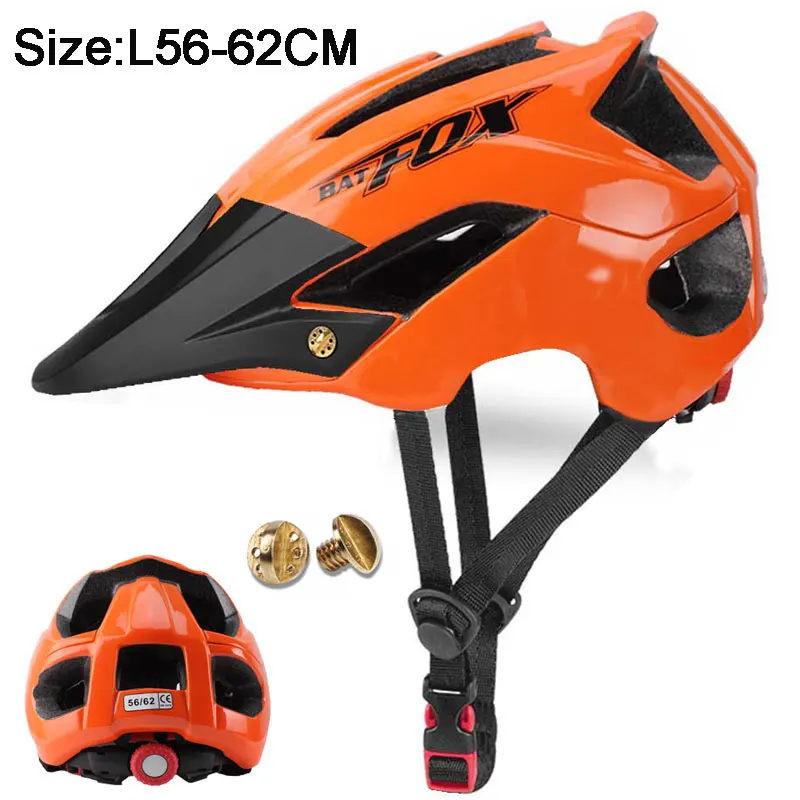 5002-orange BATFOX Сверхлегкий велосипедный шлем черный красный матовый MTB дорожный велосипедный шлем mtb специальный велосипедный шлем - Цвет: 5002-orange