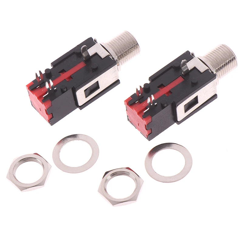 2 шт. крепление на панель с резьбой 1/4 дюйма 6 35 мм разъем для наушников PJ 602B