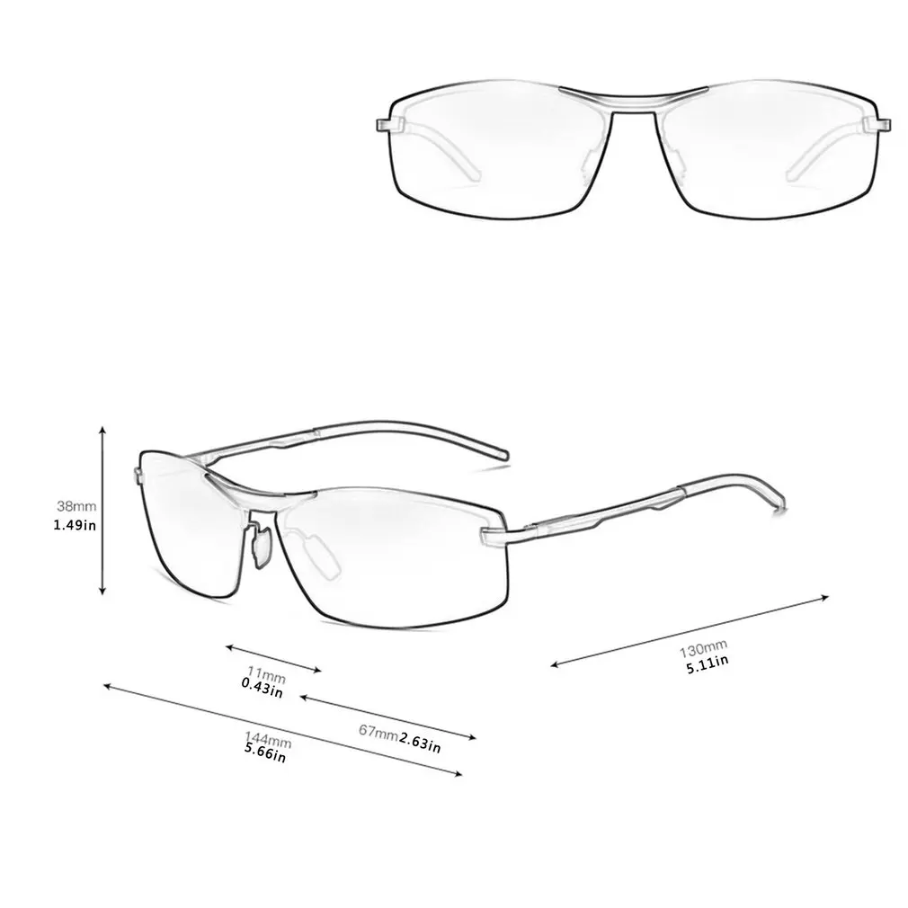 

A557 Polarized Photochromic Men's Sunglasses Driving Transition Lens Sunglasses Photosensitive Color Changing Sunglasses
