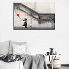 Для девочек и воздушными шарами в стиле граффити Художественный Холст плакат настенная живопись картина печати Современная домашняя спальня украшения аксессуары для рамок