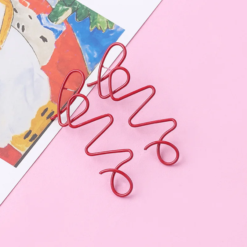 Модные длинные висячие серьги с буквами для женщин Красочные спиральные