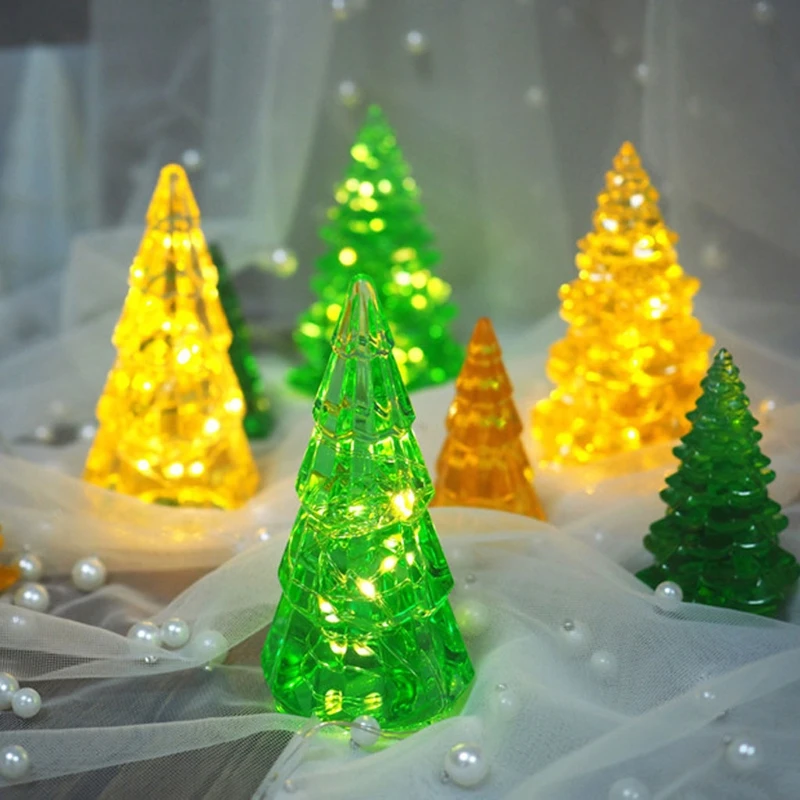 

3D Christmas Tree Silicone Resin Mold Christmas Tree LED Night Lights DIY Molds 28#