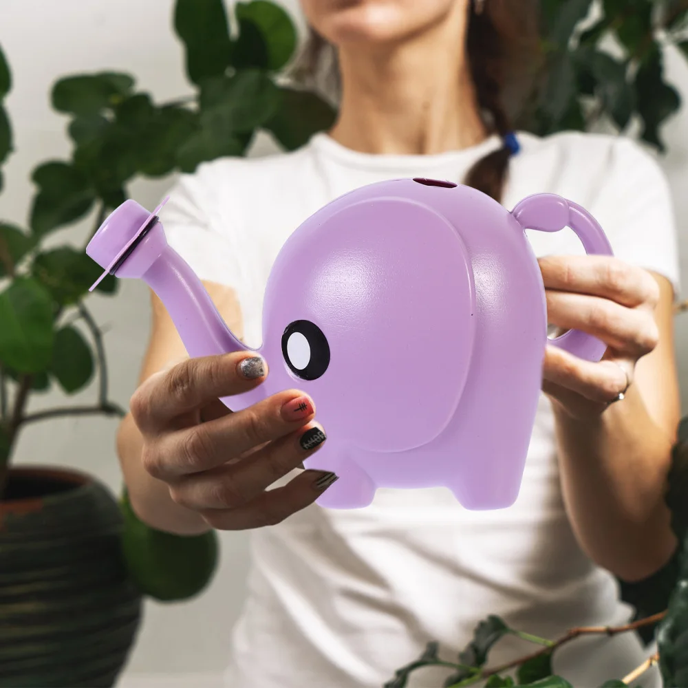 

Cartoon Elephant Watering Pot Long Mouth Water Cans Gardening Watering