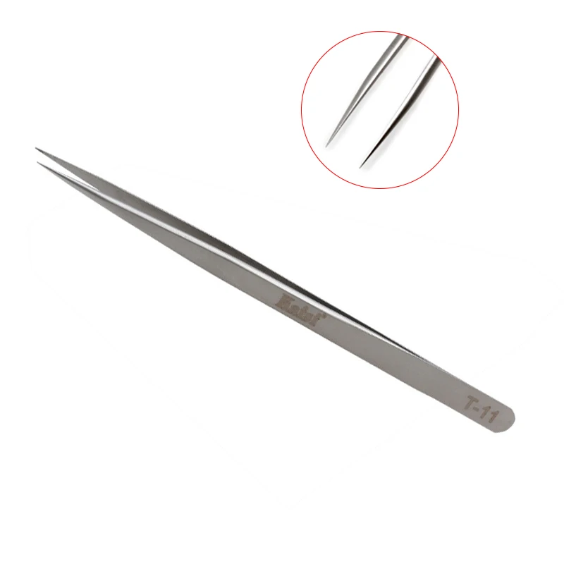 

145mm Precision Anti-static Tweezers Stainless Steel Forceps Straight Tweezers for Watch Mobile Cell Phone Repair Tool Kit