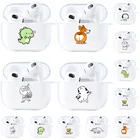 Аксессуары для Airpods, 3 чехла, Силиконовая Беспроводная Bluetooth-гарнитура Appple Airpods, чехол Airpod 2 1, цветные наушники из ТПУ