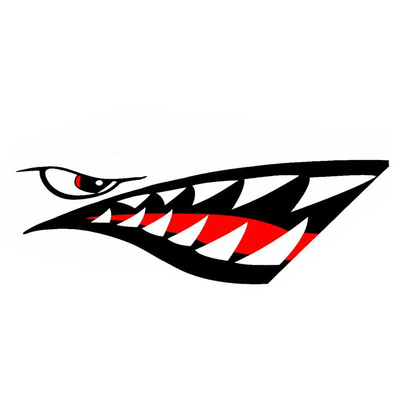 

Auto Accessories Shark Mouth Tooth Cartoon Car Sticker Waterproof Sunscreen Bumper Windshield Boot Decal PVC 13cm X 8.1cm