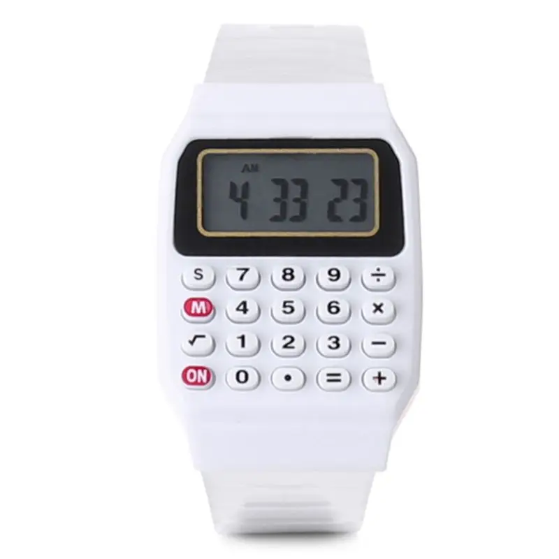 

Fashion Child Kid Silicone Date Multi-Purpose Electronic Calculator Wrist Watch