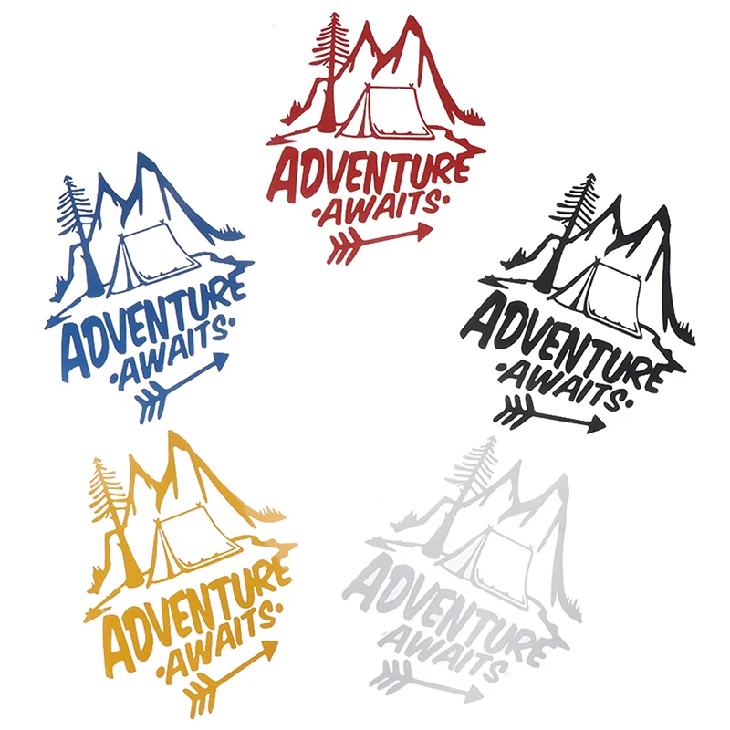 1 шт. 20x18 см приключения в настоящее время ожидает Кемпинг Greatested Виниловая пленка