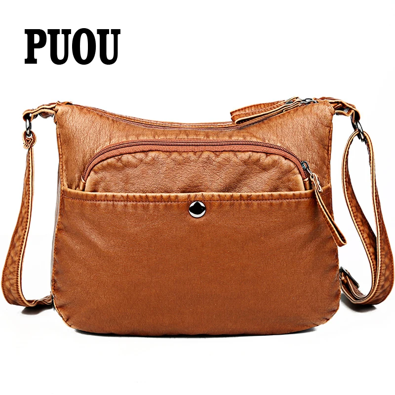 Винтажные сумки через плечо с несколькими карманами для женщин высокого