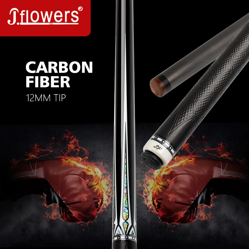 Бильярдный бильярдный кий jflower JF Carbon Energy 12 мм стержень из углеродного волокна 11