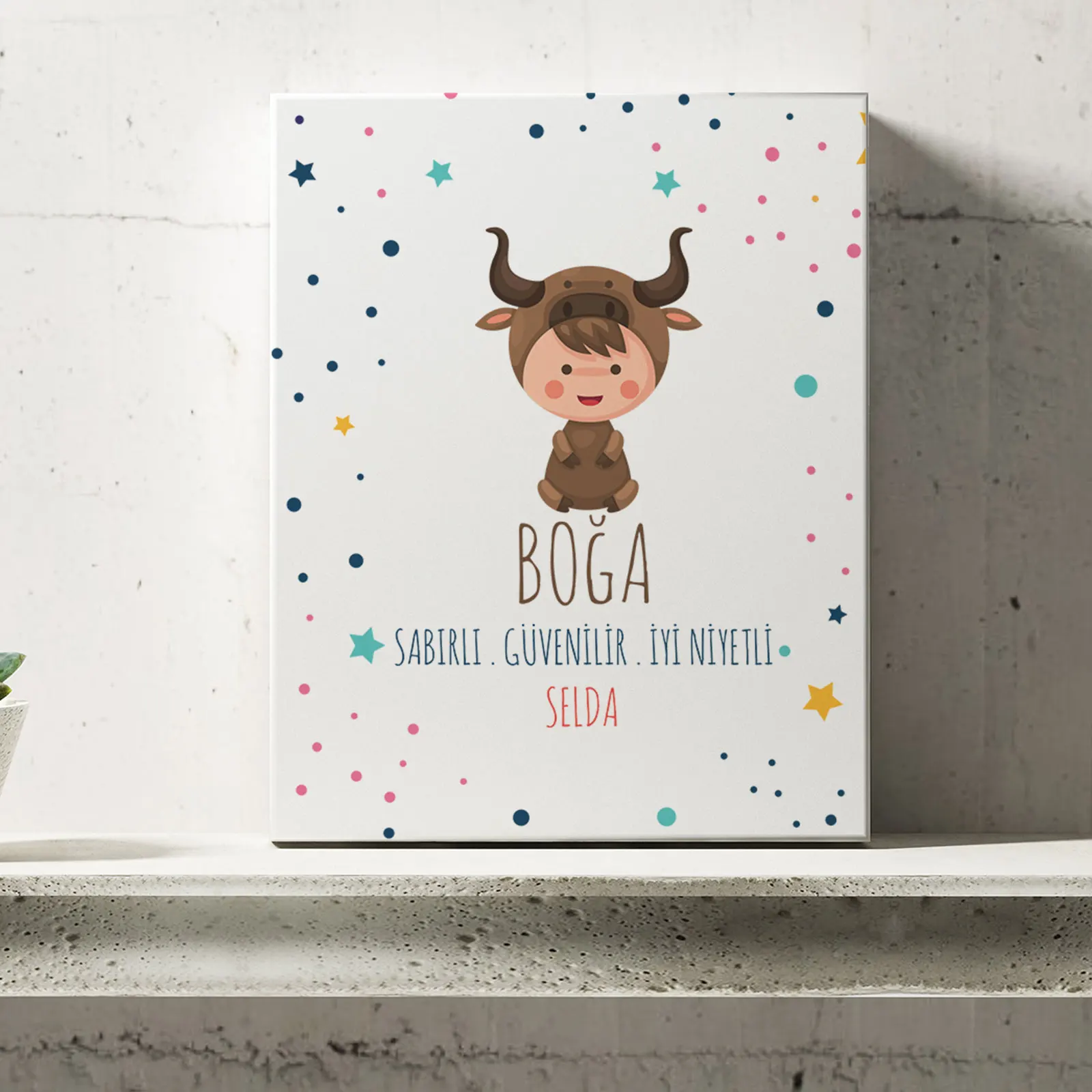 

Personalized Taurus Zodiac Themed Canvas Table-6