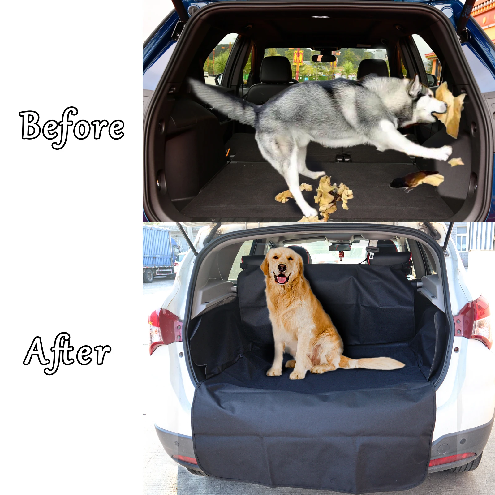 Online Auto SUV Hatch Hinten Zurück Sitz Abdeckung Haustier Hund PVC Boot Boden Matte Cargo-Liner Trunk Tray Stoßstange Fach Wasserdicht Protector Organizer