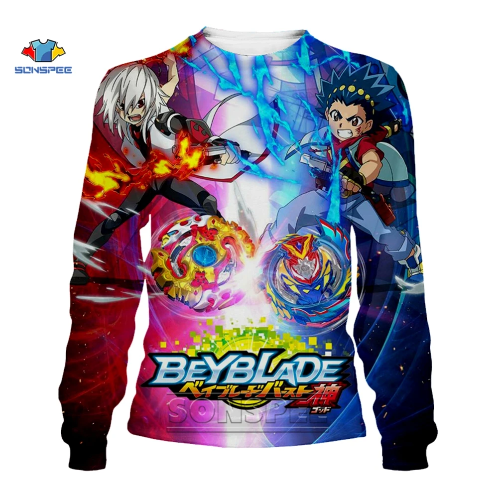 SONSPEE Beyblade Burst толстовка посвященная теме эволюции 3D печать Harajuku мультфильм 2020