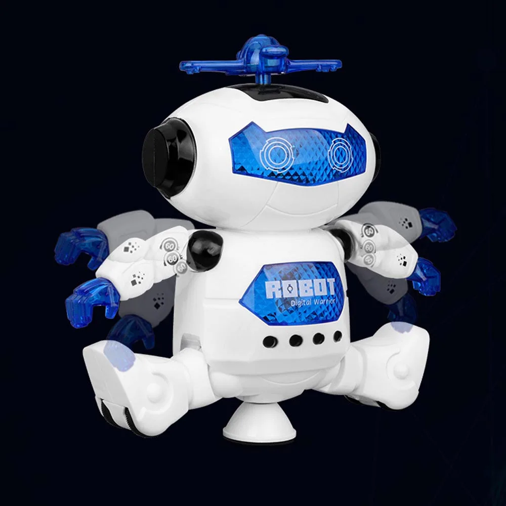 Вращающийся на 360 градусов умный космический танцевальный робот игрушка для