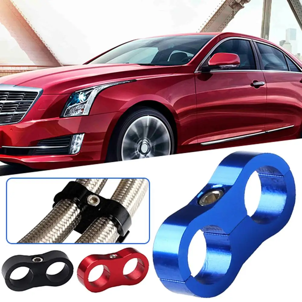 

Автомобильный 2-отверстие оплеткой Сепаратор Зажим маслопровода зажим фитинги кронштейн адаптер