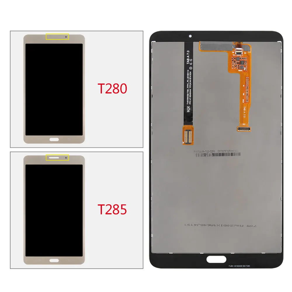 ЖК дисплей SM T280 для Samsung Galaxy Tab A 7 0 диагональ экрана 2016 дюйма|ЖК-экраны и панели