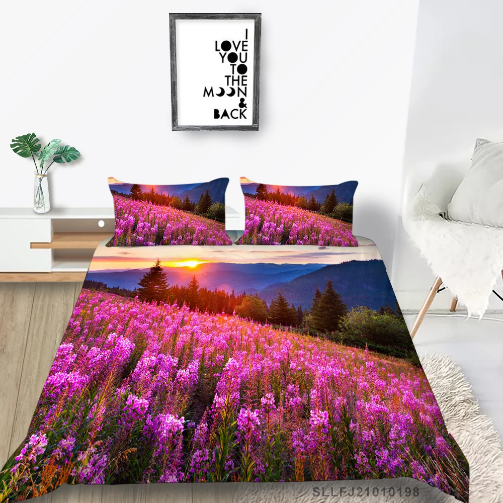 

3D Постельное белье King Размеры постельное белье 2/3 шт постельные принадлежности, декорированные цветами; Модная одежда для мальчиков и девоч...