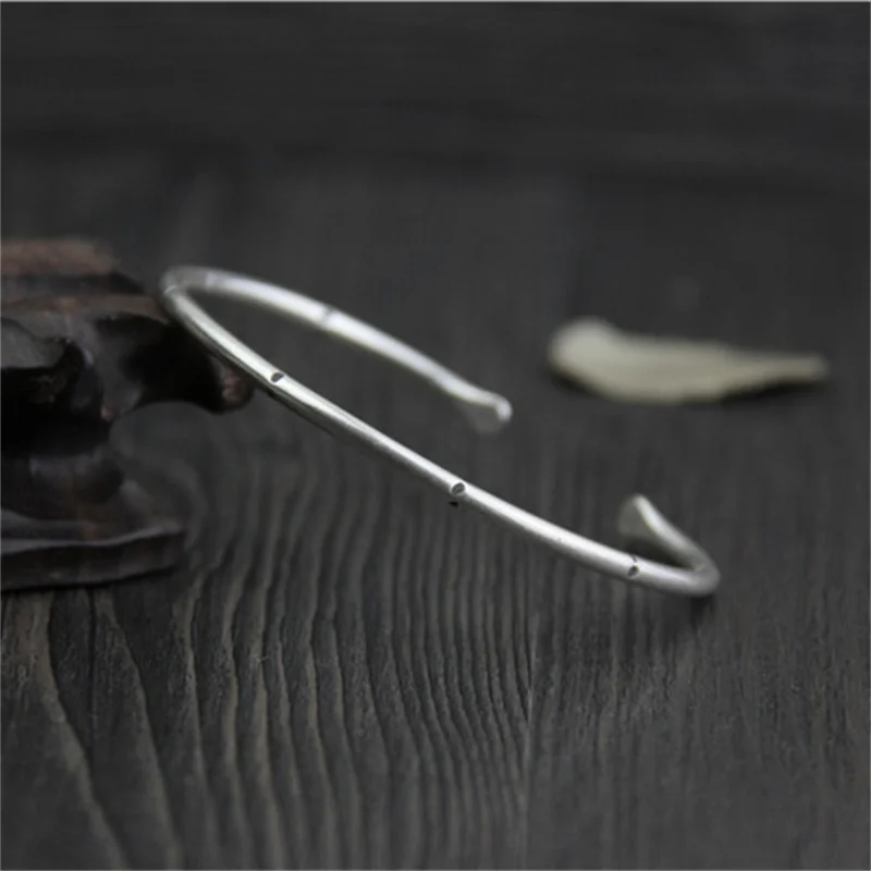 Браслет женский из бамбука ручной работы тонкий регулируемый S999 | Украшения и