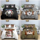 С рисунком пирата для мальчиков собака Постельное белье Милое животное с принтом, стеганое одеяло, размеры: комплект для обычной двухстальной микрофибра постельное белье с наволочкой постельное белье 23 предмета в комплекте